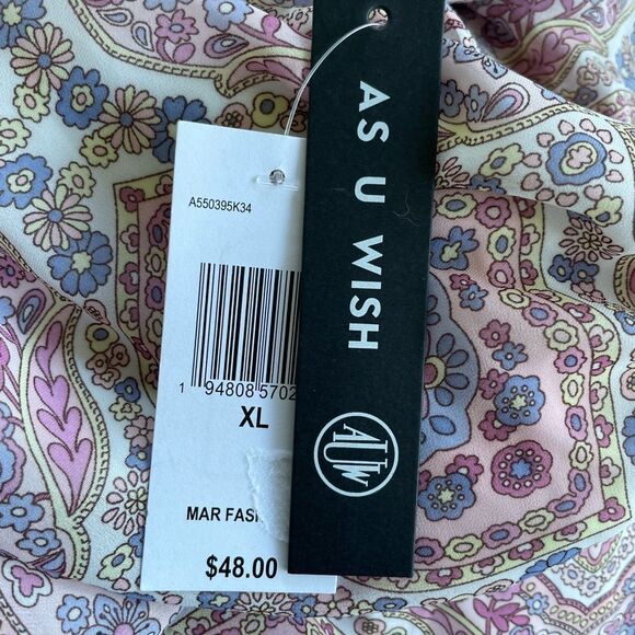 As U Wish Flutter Sleeve Dress Juniors XL NWT - Picture 3 of 8